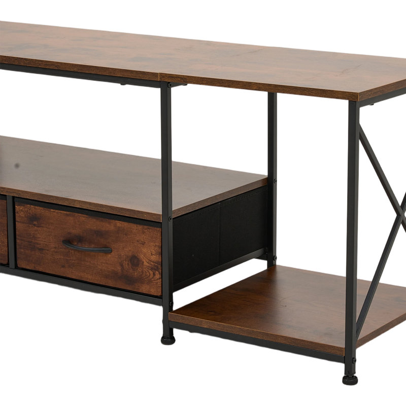 TV Stand for TVs up to 50", Brown/Black
