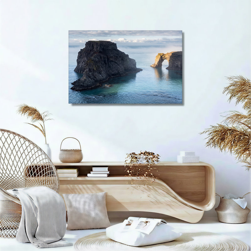 Art mural sur toile bleu marine foncé, 20"H x 30"W