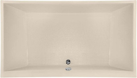 Eileen 86 in. L Soaking Tub, Almond, Polished Chrome