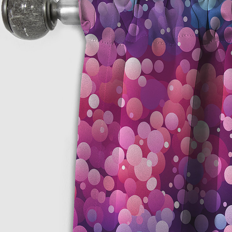 Popart dégradé mauve à pois - Rideau abstrait - Rideau occultant - 1 panneau, L 52 po x L 108 po