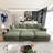 82.7" Upholstered Corduroy Sofa, 6 Piece No Assembly Required Sleeper Couch with Ottomans-386321054-376268997