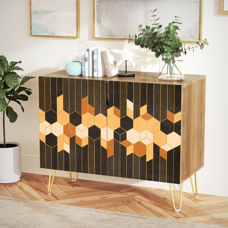 35'' Sideboard, Hexagon Yellow