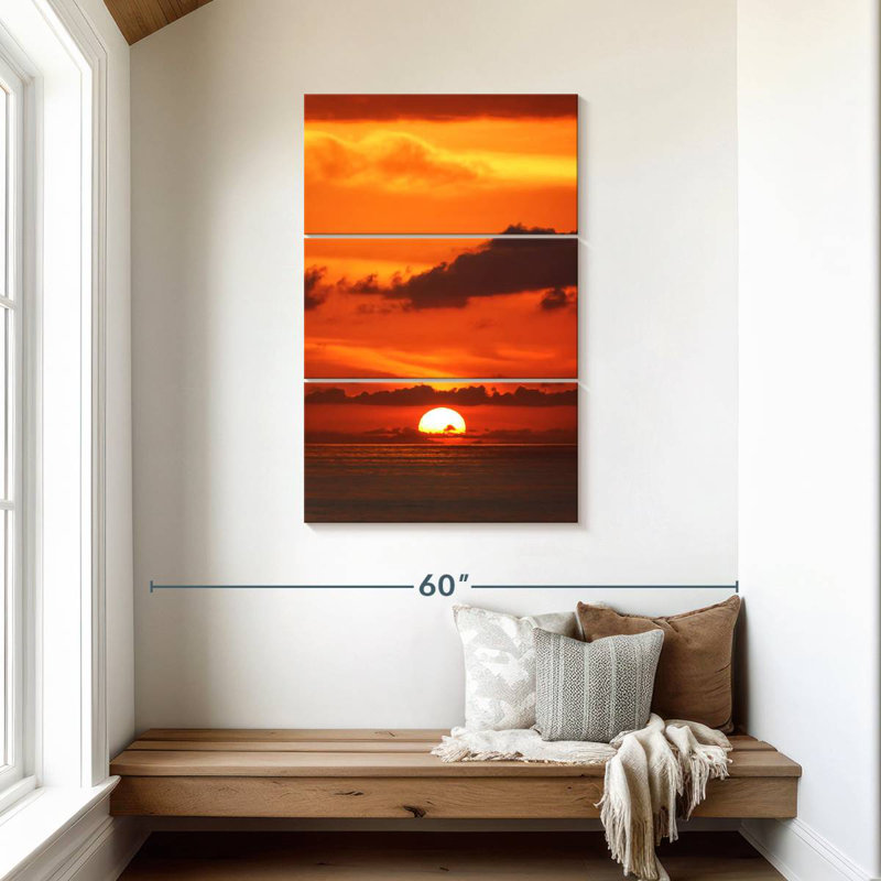 Gillard Ocean Orange Sunset, 45" H x 28" W