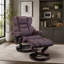 Fauteuil inclinable massant avec repose-pieds, pivotant à 360 °, chauffant et base en bois cintré