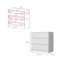 Commode Maldus, trois tiroirs, finition blanche