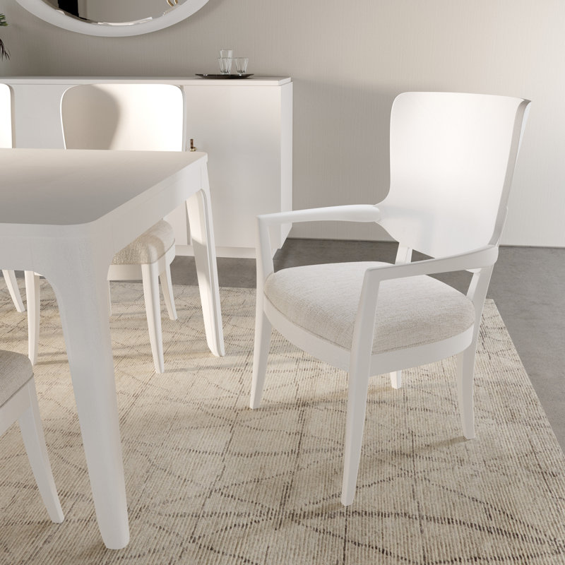 Madras Transitional Extendable Dining Table, White