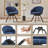  Flower-shaped Swivel Chenille Accent Armchair-1264712850