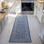 Tapis d'intérieur / d'extérieur tissé texturé bleu marine / gris Haupt-1676462757