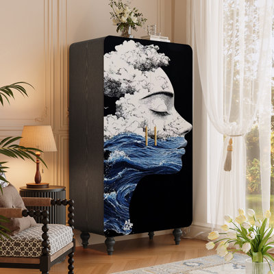 Simple and modern solid wood wardrobe