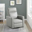 Fauteuil inclinable manuel, 30 po, en similicuir gris, pivotant sur 360 °.
