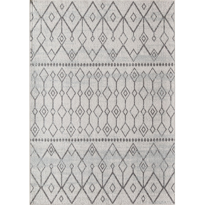 Tapis blanc en lin Ildiko Knox, Rectangle 8 pi 3 po x 10 pi