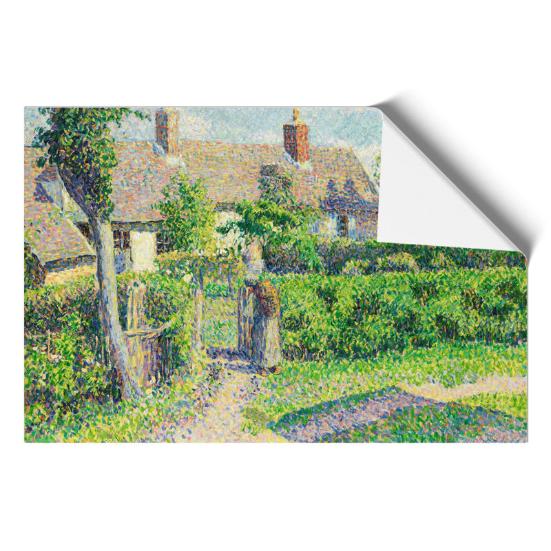Peasants Houses by Camille Pissarro - Frameless Print, 21cm H x 30cm W x 0.1cm D