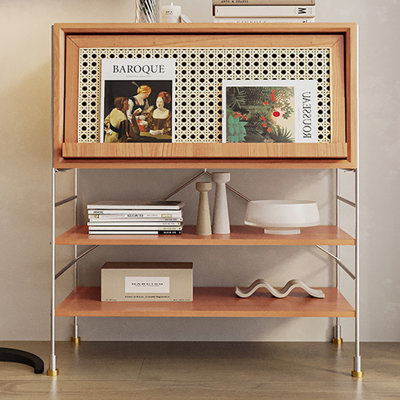 Modern Cherry Solid Wood Accent Cabinet