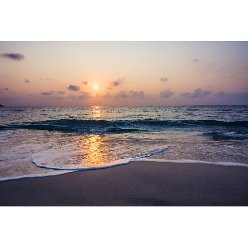 Sunset On The Beach by Mihailomilovanovic - Wrapped Canvas Print, 51cm H x 76cm W