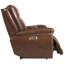 40” leather zero gravity power recliner with adjustable headrest and cushioned armrests