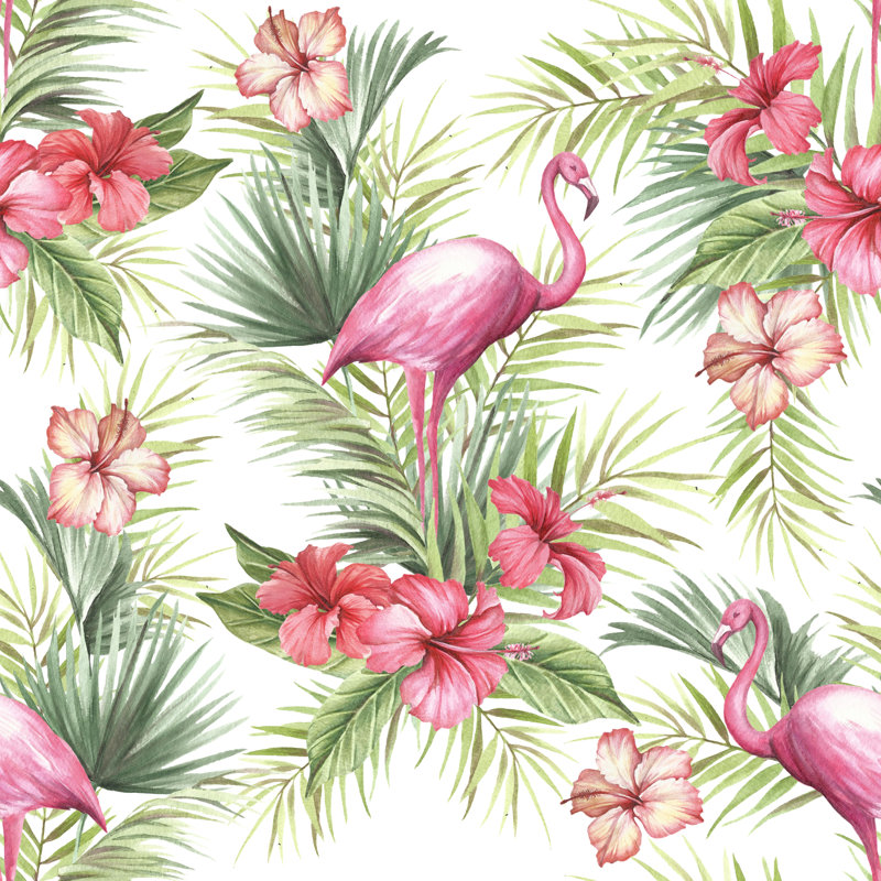 Flamingo 1 Piece Wrapped Canvas Wall Art, 30cm H x 30cm W x 3.8cm D