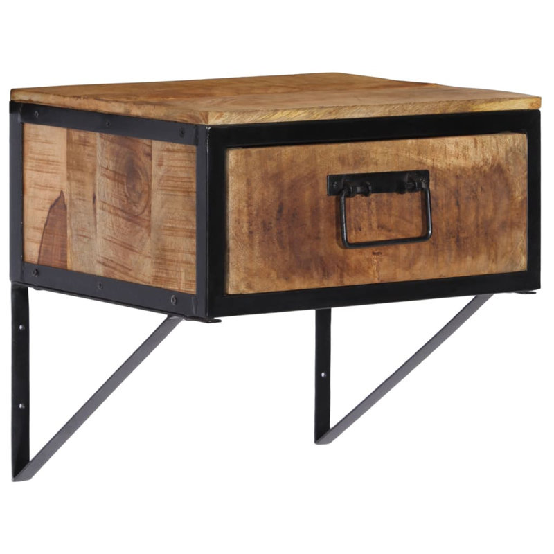 Adaliyah 40cm W Iron Bedside Table