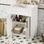 Meuble-lavabo simple 24 po avec plateau en céramique Ellen-1148244880