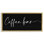 Coffee Bar Classy Script Gold Framed Floater Canvas Wall Art by Lux + Me Designs
