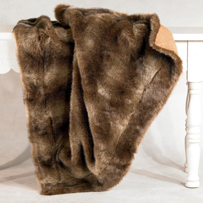 Wolf Fur Handwoven Throw Blanket