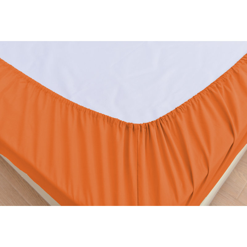 Ensemble de draps en rayonne de bambou, Grand, Orangé