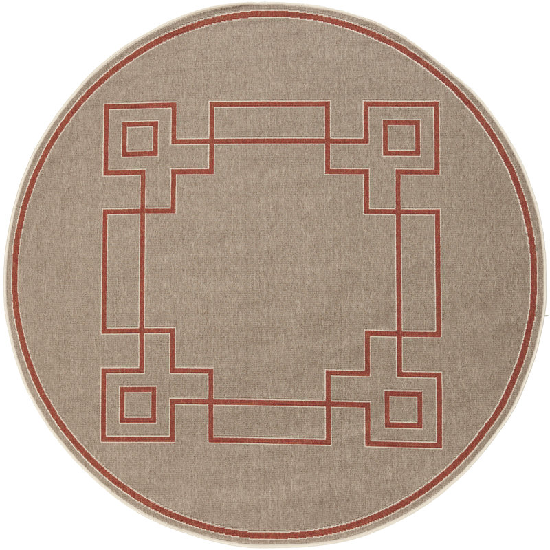 Amherst Geometric Rug, Round 7'3"