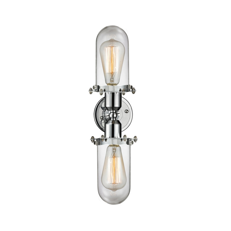 Éclairage pour salle de bain 2 lumières Haruhi, Chrome poli