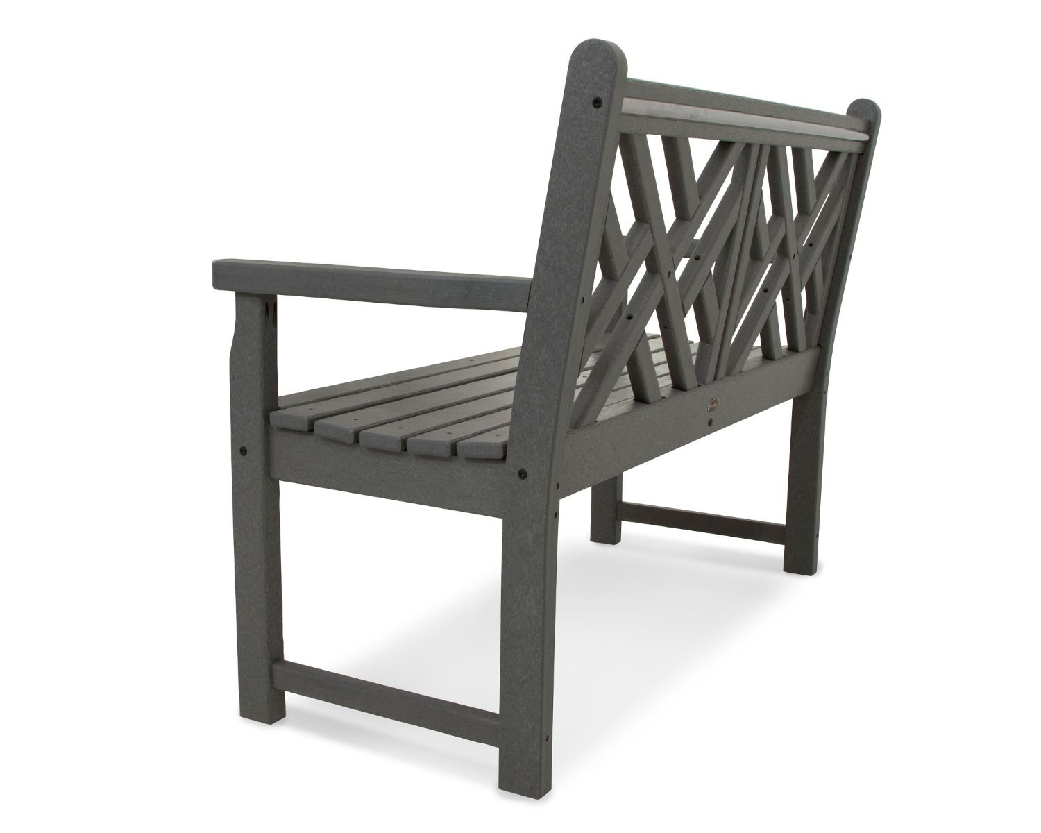 POLYWOOD® Chippendale 47" Garden Bench, Slate Gray