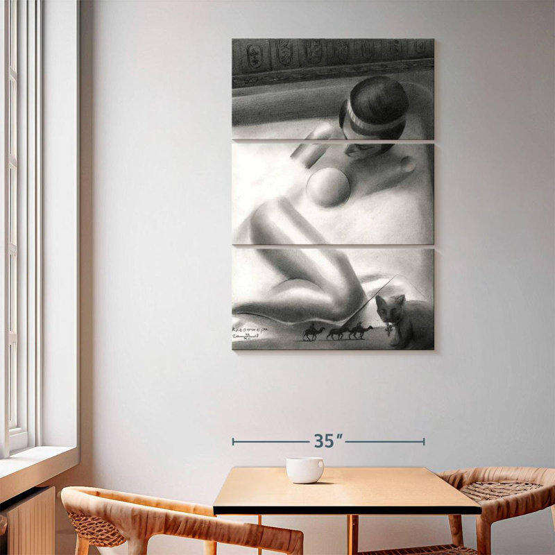 Leisha Bathing Cleopatra, 65" H x 42" W