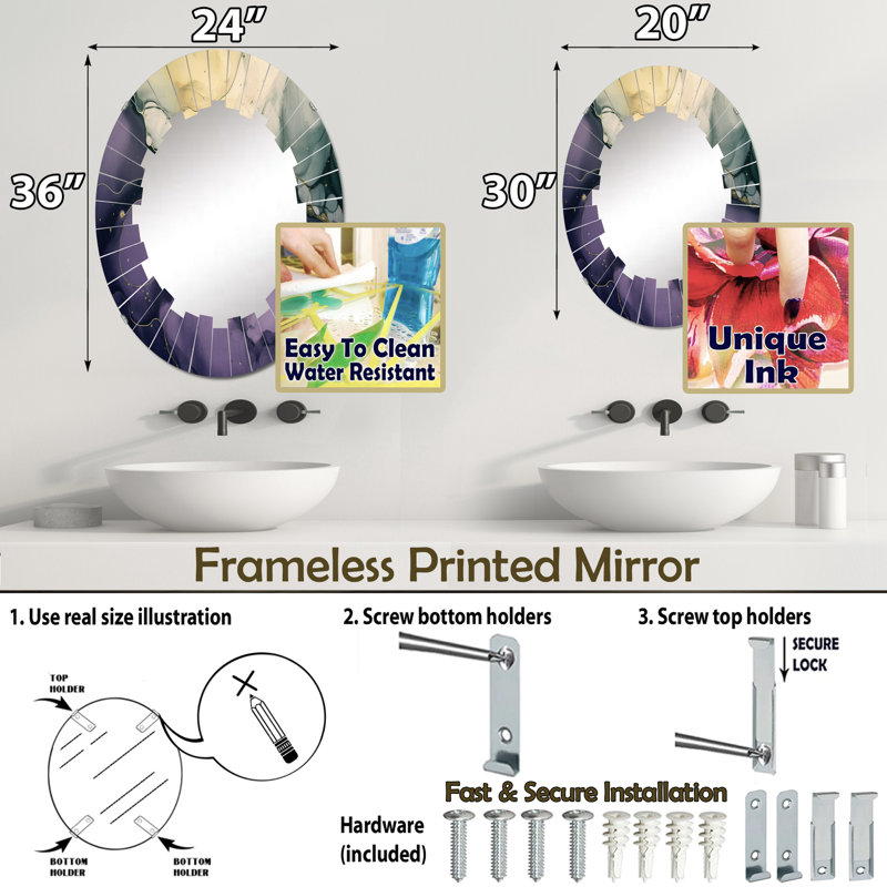 Miroir Coquilla, 30 po x 20 po