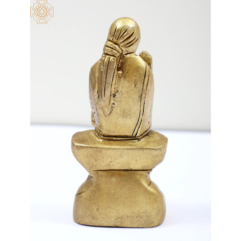 Petite sculpture en laiton 3 po Shidi Sai Baba