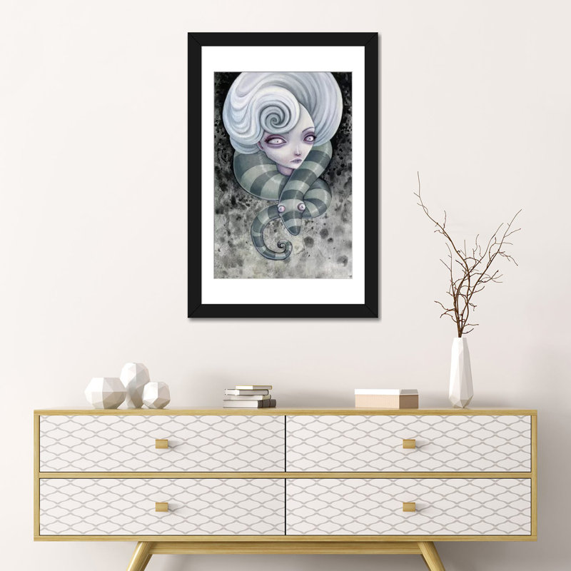 «Nightmares» par Megan Majewski - Impression sur toile, H 18 po x l 12 po x P 1,5 po, Papier d'art encadré noir, Pas de tapis