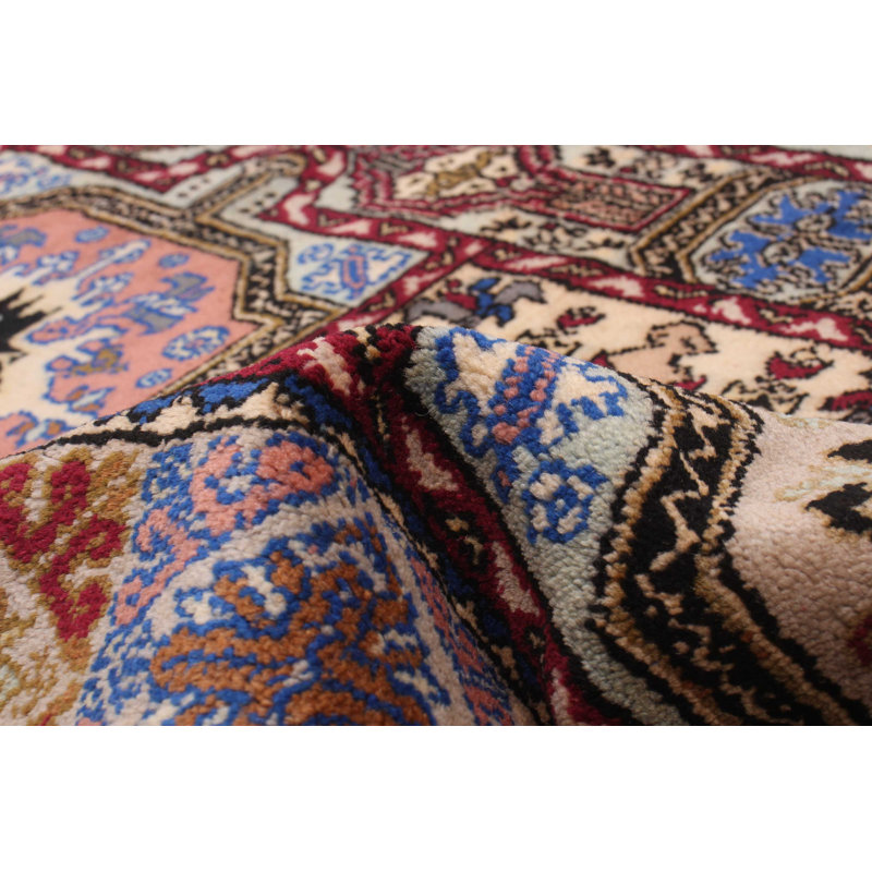 Tapis unique en laine noué à la main 8 pi 2 po x 11 pi 2 po années 1990