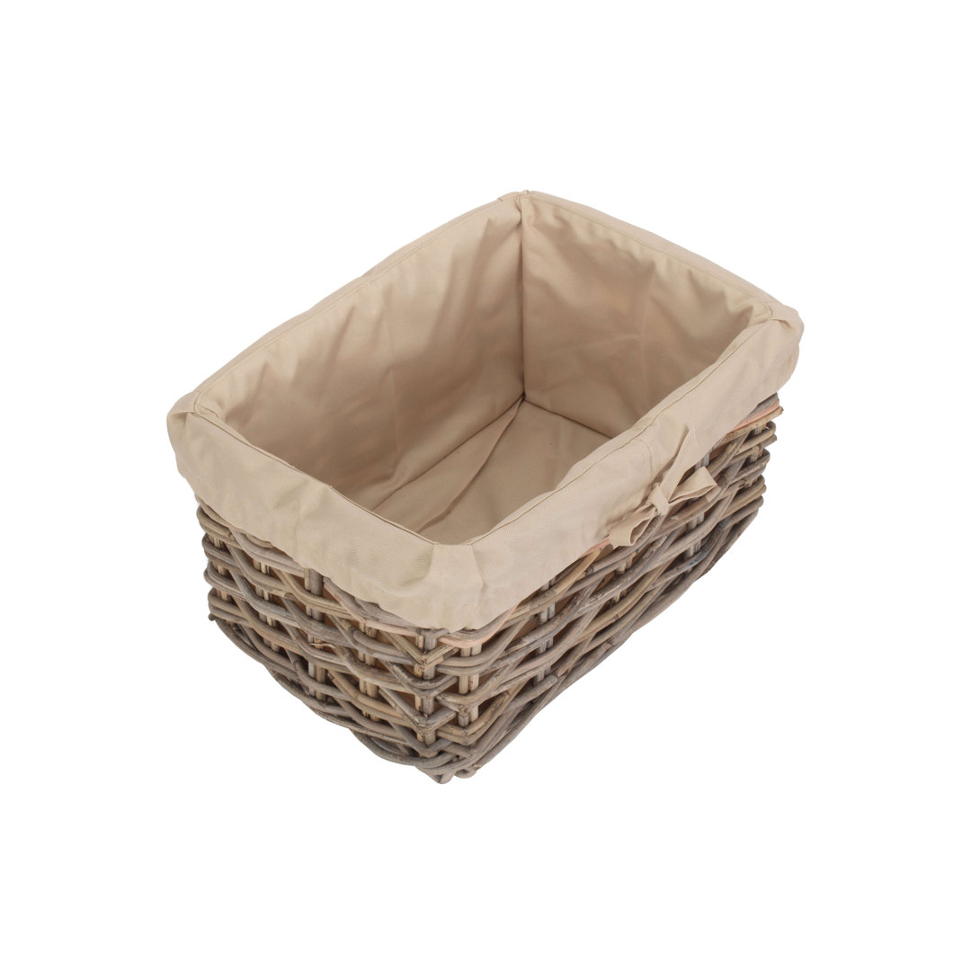 Rattan Lined Storage Basket