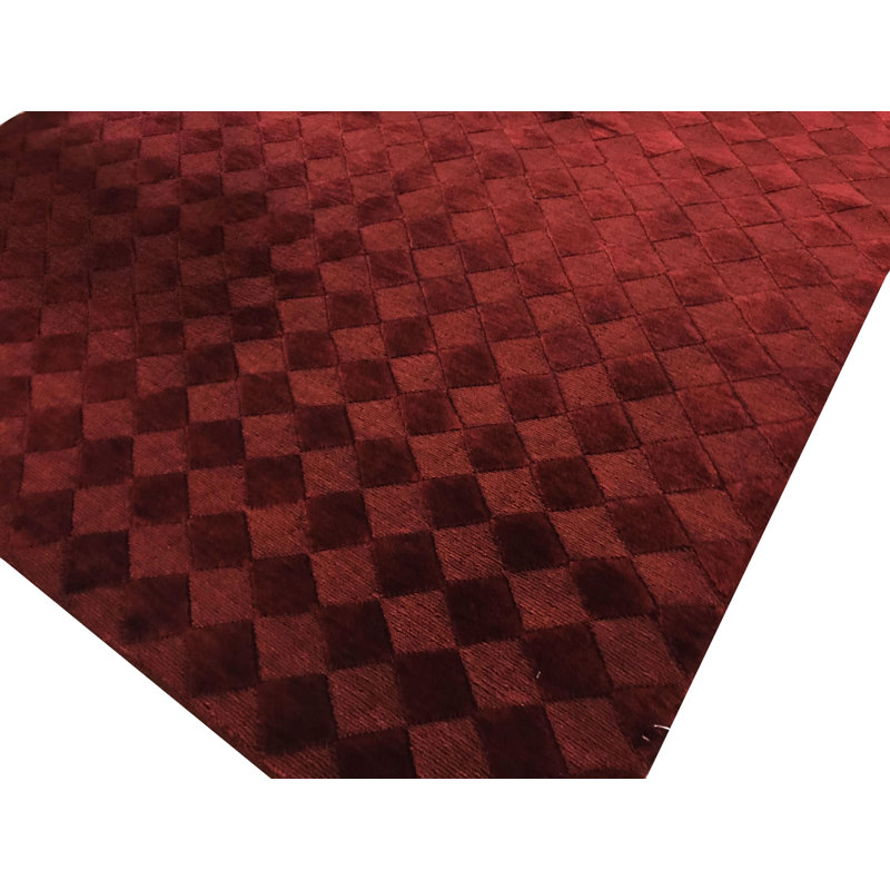 Hand-Knotted High-Quality Red Area Rug