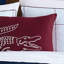 Coussin décoratif Lacoc Croc, coussin décoratif 100% coton sergé brossé, coussin décoratif décontracté moderne avec motif de crocodile emblématique, certifié OEKO-TEX, bourgogne, 16 po x 24 po-124539029