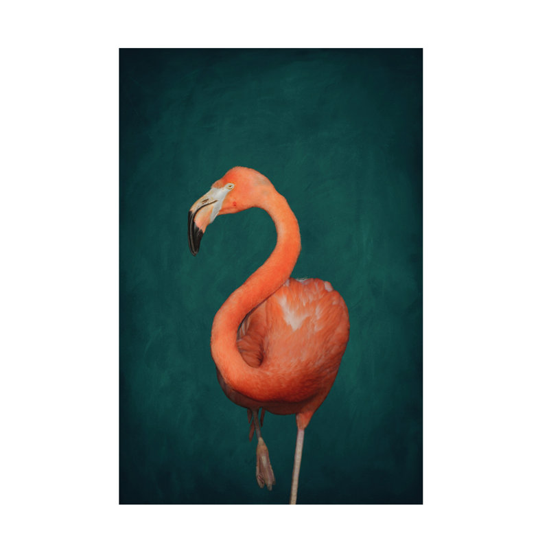 Flamant vert par Aureous, H 32 po x l 22 po x P 2 po