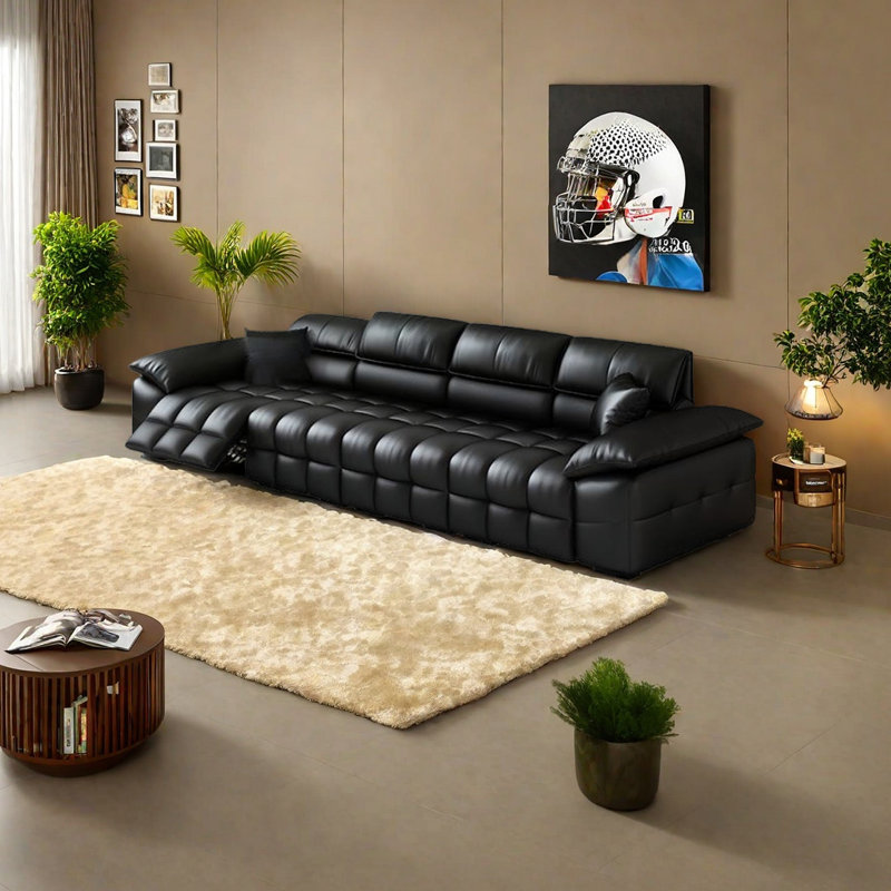 Canapé électrique de luxe de qualité, 4, H 36,61 po x l 125,98 po x P 37,4 po