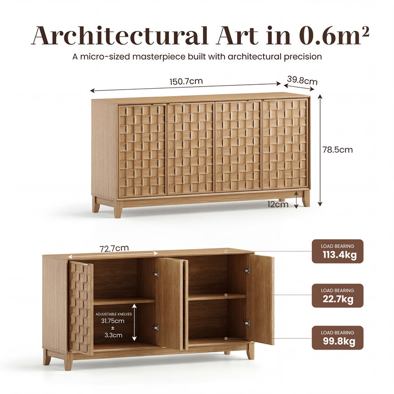 150.5cm Sideboard, Oak