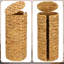 Panier de rangement pour papier hygiénique sur pied - jacinthe d'eau naturelle, osier, style rustique, peut contenir 3 rouleaux de rechange avec couvercle