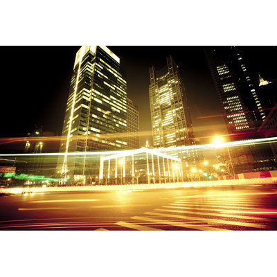Sharpley Light Trails - Wrapped Canvas Print