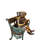 Kids Reading a Book on a Bench Bronze Statue -  Size: 23"L x 38"W x 37"H. 
