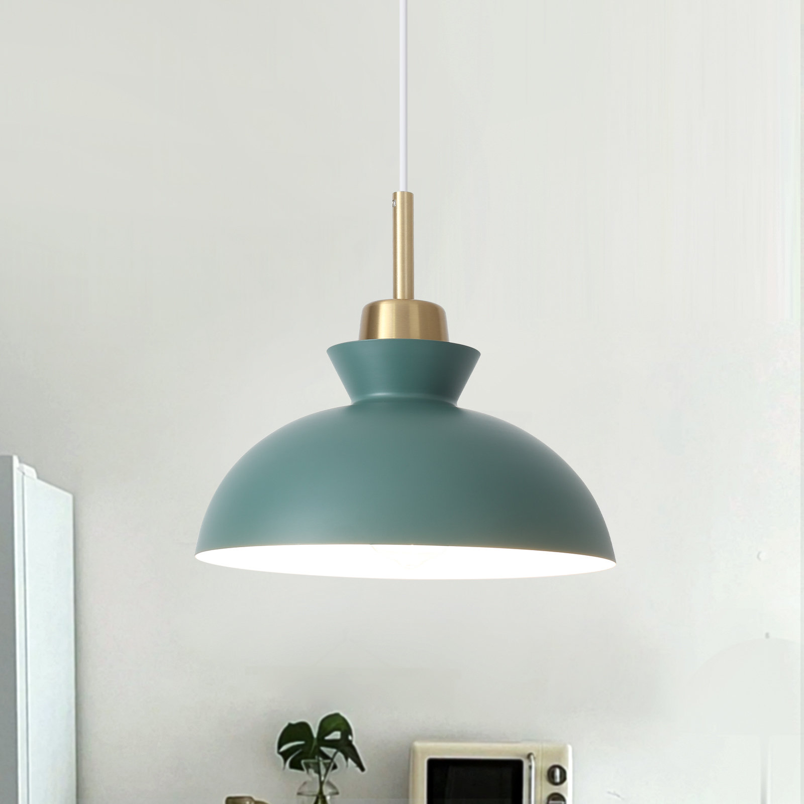 Gibran Single Light Dimmable Pendant, Green