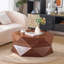 Table basse cylindrique en placage de bois massif avec rangement pour le salon, la chambre à coucher et le bureau