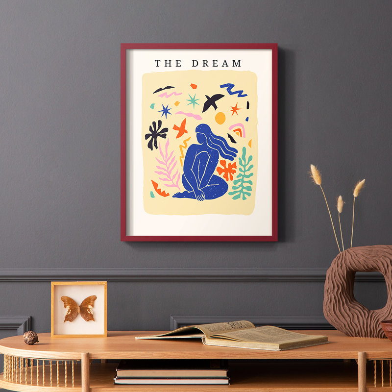 Matisse CECXV, reproduction encadrée - bois massif, H 10 po x l 8 po, Rouge