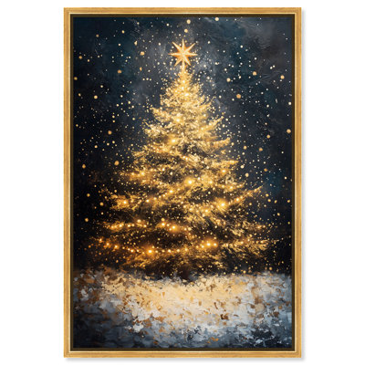 «Star of Wonder Tree I», reproduction d'art sur toile par Art Remedy, cadre doré, 30 x 45