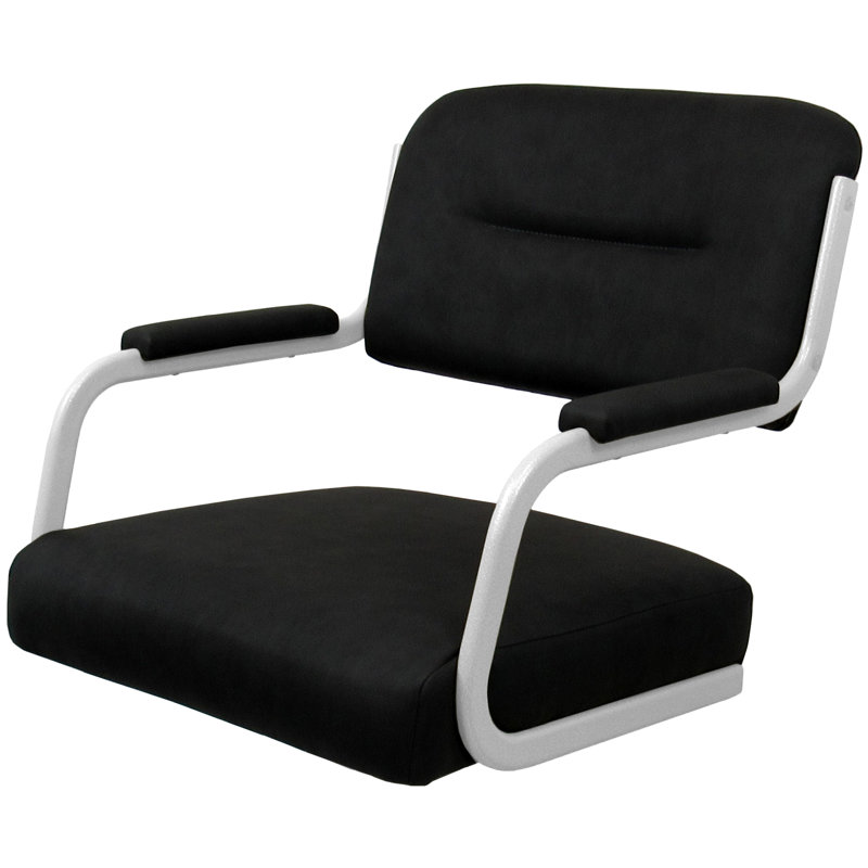 Tabouret de bar pivotant 30 po Jomiah, Blanc, Noir