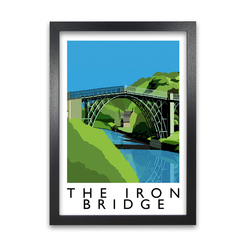 The Iron Bridge by Richard O'Neill - Single Picture Frame Print, Black, 594 cm H x 42 cm W