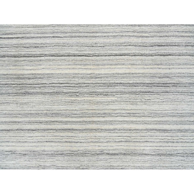 Tapis gris noué à la main 6 pi One-of-a-Kind Vikarm New Age