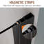 BFH l 33,5-35 po x H 72 po Porte de douche pliante en verre sans cadre, porte de douche pliante sans cadre-107560216